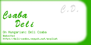 csaba deli business card